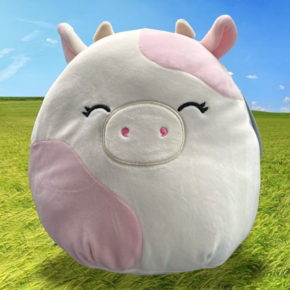 Squishmallows 10” Caedyn The Pink Cow Pastel Summer 2022 Squishmallow Plush RARE